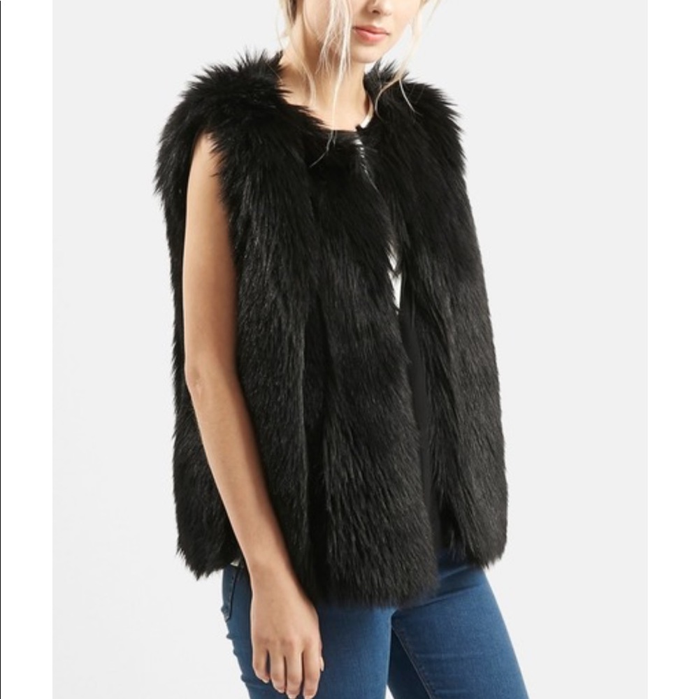 TOPSHOP ‘Leah' Faux Fur Vest
